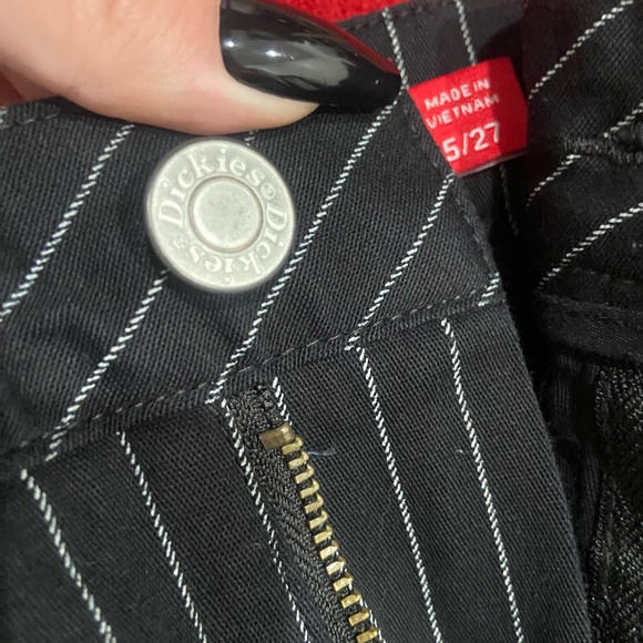 Women’s Dickies Black and White Striped Pants - Picture 3 of 3